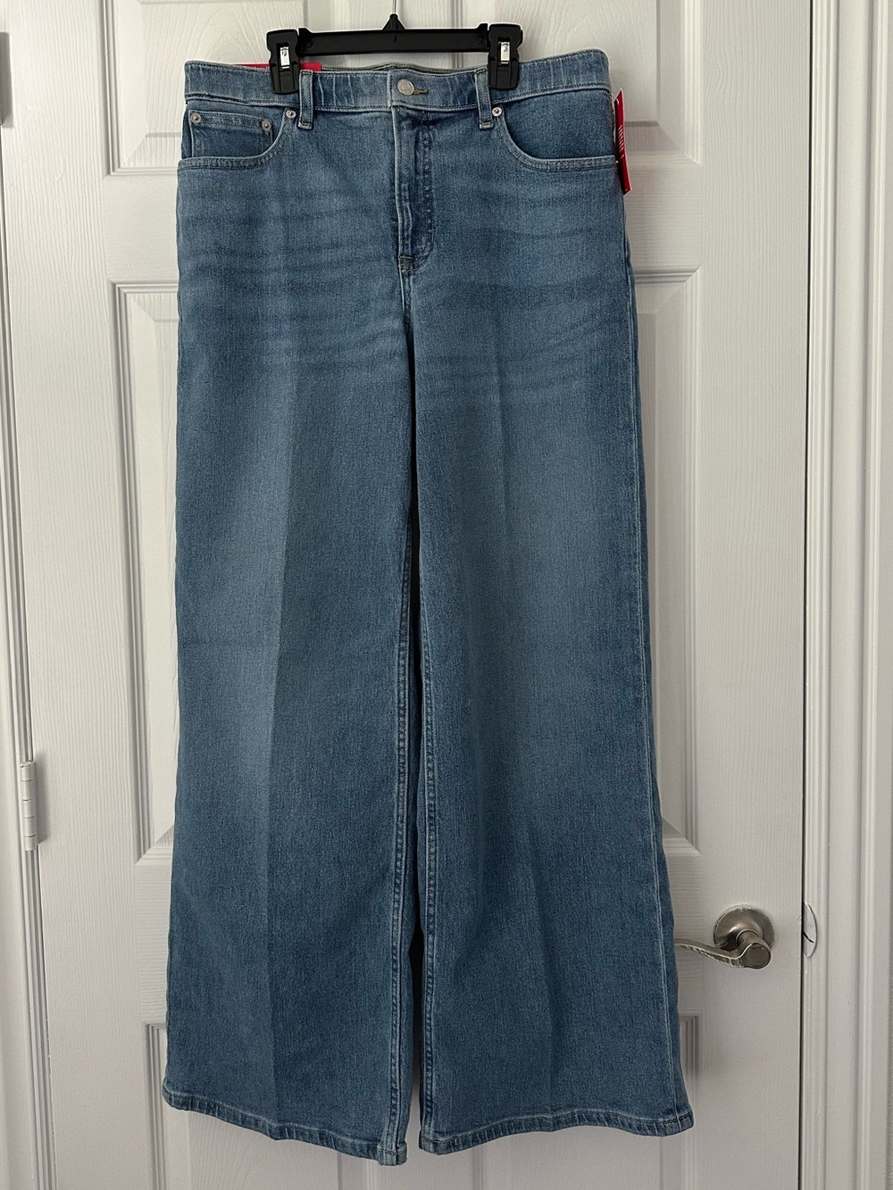 SPANX Authentic 360" Mid-Rise Wide Leg Jeans Size Large